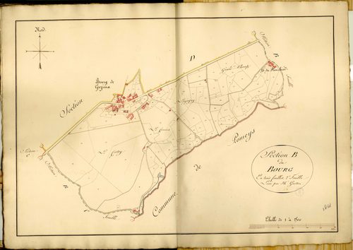Section B dite du Bourg, feuille n°2 (parcelles 169-400).