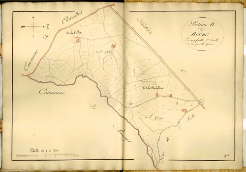 Section B dite du Bourg, feuille n°1 (parcelles 1-168).