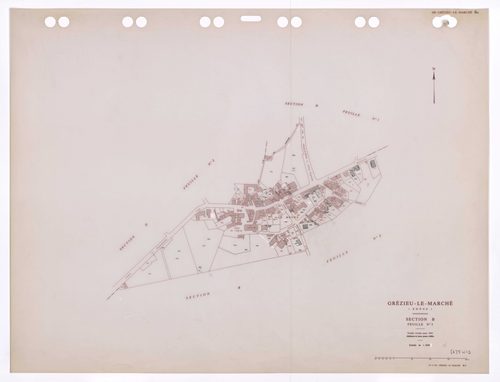 Section B feuille n°3. Feuille révisée pour 1935. Edition à jour pour 1986.