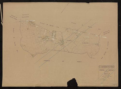 Section B 2e feuille. Plan révisé pour 1935.