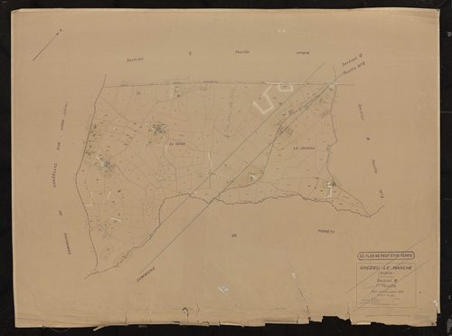 Section B 1ère feuille. Plan révisé pour 1935.