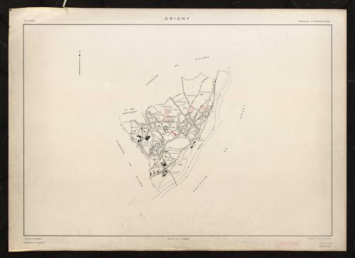 Tableau d'assemblage (TA). Cadastre révisé pour 1972.