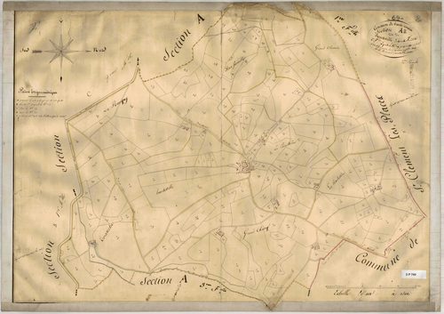 Section A dite de Hauteville, feuille n°2 parcelles (149-418).
