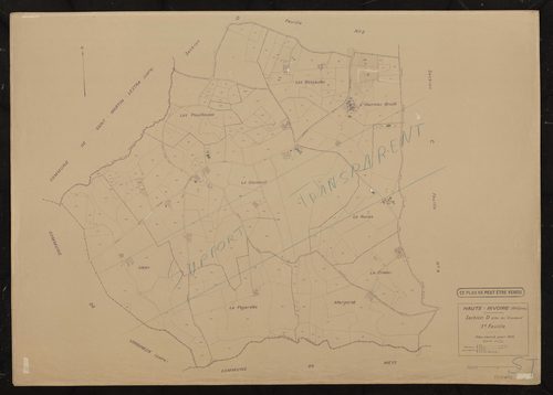 Section D dite du Couzeuil 1ère feuille. Plan révisé pour 1936.