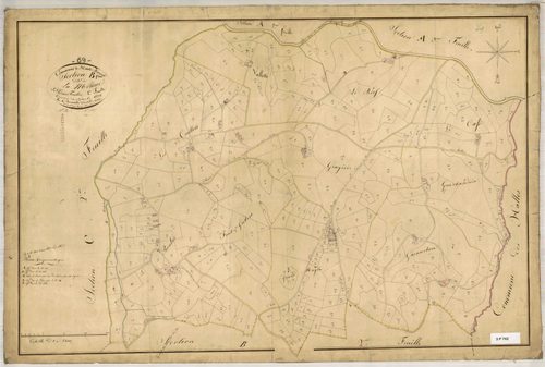 Section B dite de la Menue, feuille n°1 (parcelles 1-448).
