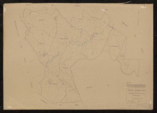 Section B dite la Menue 2e feuille. Plan révisé pour 1936.