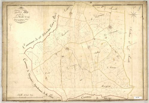 Section D dite du Couzou, feuille n°1 (parcelles 1-300).