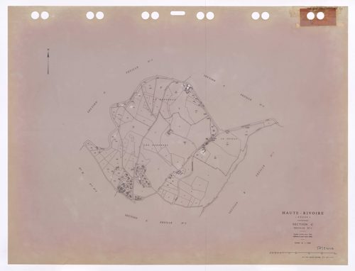 Section C feuille n°1. Feuille révisée pour 1936. Edition à jour pour 1984.