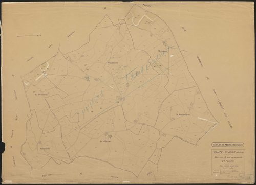 Section A dite de Hauteville 2e feuille. Plan révisé pour 1936.