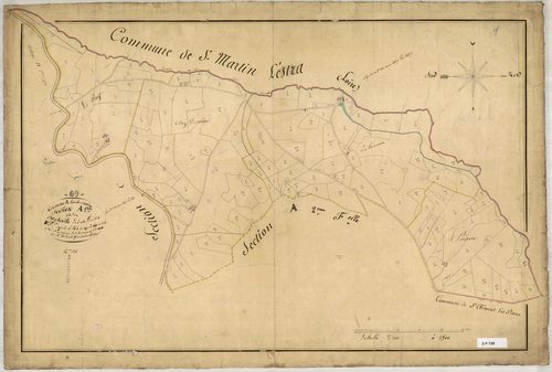 Section A dite de Hauteville, feuille n°1 (parcelles 1-148).