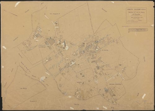 Section C dite du Bourg 2e feuille (Partie de lancienne 2e feuille). Plan révisé pour 1936.