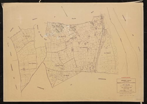 Section D dite de la Combe et Sellettes - 1ere feuille (Partie de l'ancienne feuille unique). Plan révisé pour 1944. 2e edition à jour pour 1975.