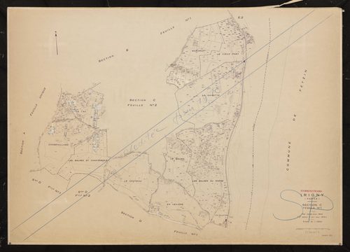 Section C feuille n°1. Plan révisé pour 1944. 2e edition à jour pour 1975. Plan réédité pour 1978.