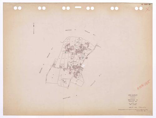 Section D feuille n°2. Plan révisé pour 1944. 2e edition pour 1980. Plan annulé.