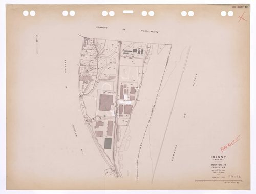 Section B dite d'Yvours 2e feuille. Plan révisé pour 1944. 2e edition pour 1980. Plan annulé.