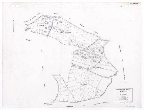 Section C 2e feuille. Plan révisé pour 1937. Edition à jour pour 1983.