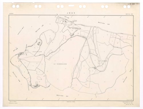 Section AC. Feuille renouvelée pour 1967. Edition à jour pour 1983.