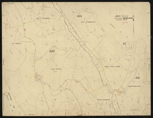 Sections AM, AN, AI, AK : planchette n°9.