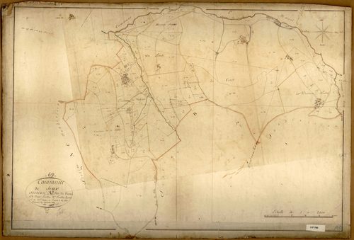 Section A dite du Vallétier, feuille n°2 (parcelles 205-400).