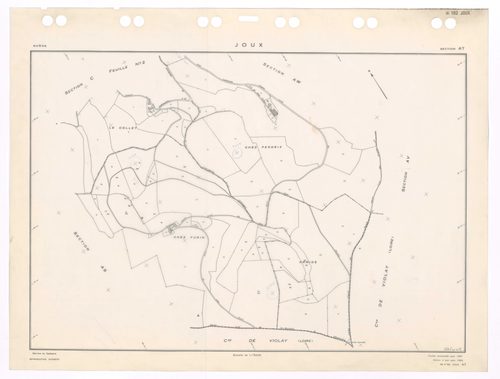 Section AT. Feuille renouvelée pour 1967. Edition à jour pour 1983.