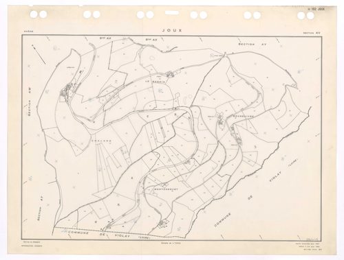 Section AV. Feuille renouvelée pour 1967. Edition à jour pour 1983.