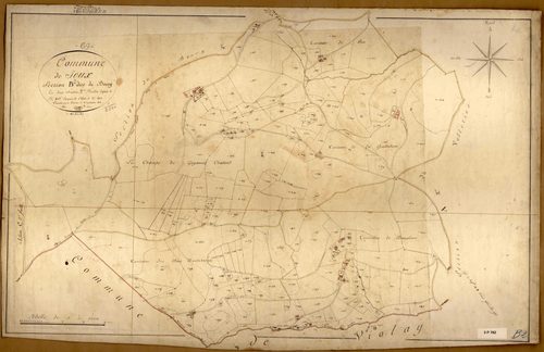 Section B dite du Bourg, feuille n°2 (parcelles 235-490).