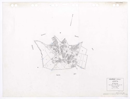 Section B 2e feuille. Feuille dressée en 1823 révisée pour 1937. Edition à jour pour 1991.