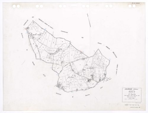 Section B 3e feuille. Feuille dressée en 1823 révisée pour 1937. Edition à jour pour 1991.