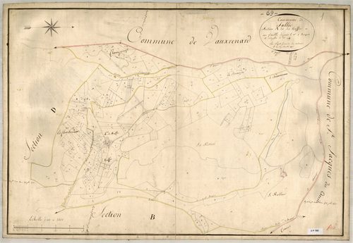 Section A dite des Raffins, feuille unique (parcelles 1-194).
