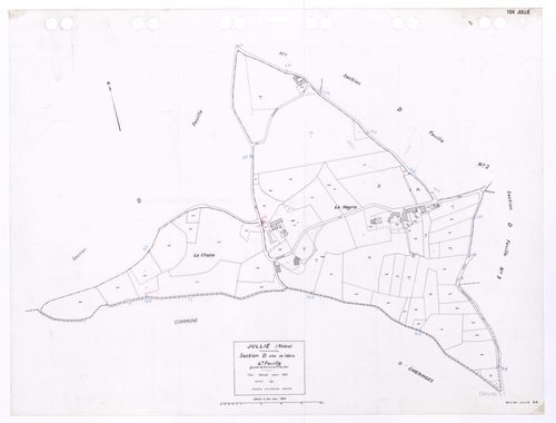 Section D dite de Vâtre 4e feuille (partie de l'ancienne 1ère feuille). Plan révisé pour 1935. Edition à jour pour 1983.
