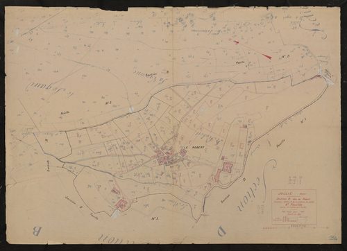 Section B dite du Robert 4e feuille (partie de l'ancienne 2e feuille). Plan révisé pour 1935.