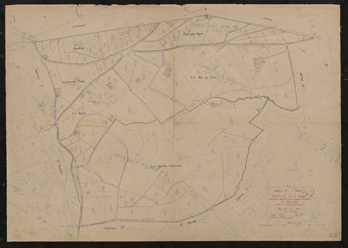 Section C dite du Bourg 2e feuille (partie de l'ancienne feuille unique). Plan révisé pour 1935.
