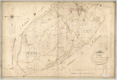 Section C dite du Bourg, feuille unique (parcelles 1-647).