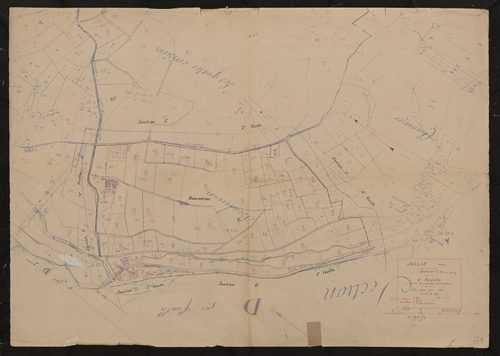 Section C dite du Bourg 4e feuille (partie de l'ancienne feuille unique). Plan révisé pour 1935.
