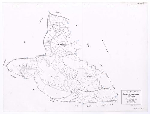 Section B dite du Robert 1ère feuille. Plan révisé pour 1935. Edition à jour pour 1983.
