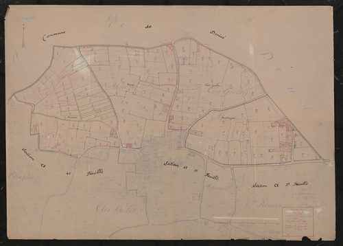 Section A 1ère feuille (partie de l'ancienne feuille unique). Plan révisé pour 1933.