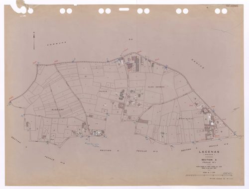 Section A 1ère feuille. Feuille dressée en 1830 révisée pour 1933. Edition à jour pour 1983.