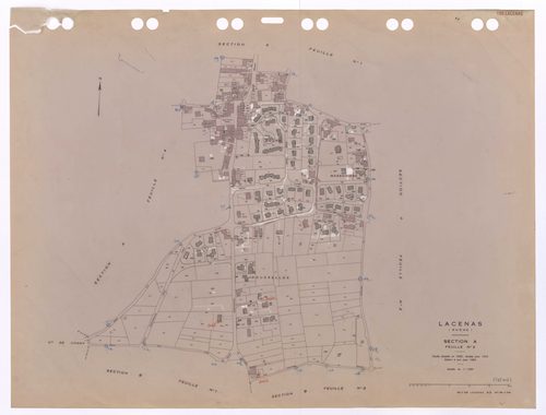 Section A 3e feuille. Feuille dressée en 1830 révisée pour 1933. Edition à jour pour 1983.