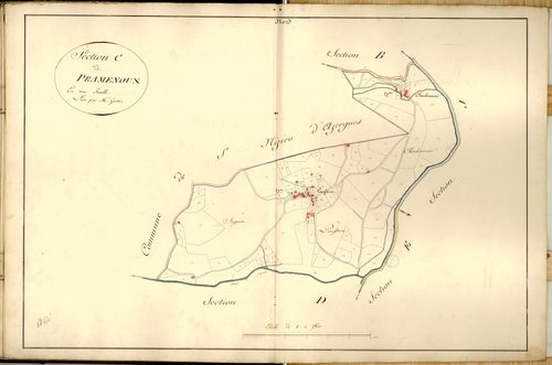 Section C dite de Pramenoux, feuille unique.