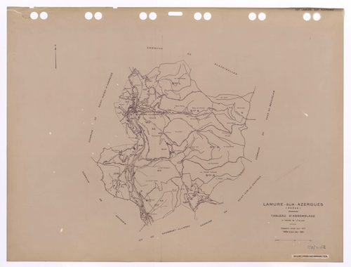 Tableau d'assemblage (TA) Cadastre révisé pour 1971. Edition à jour pour 1983.
