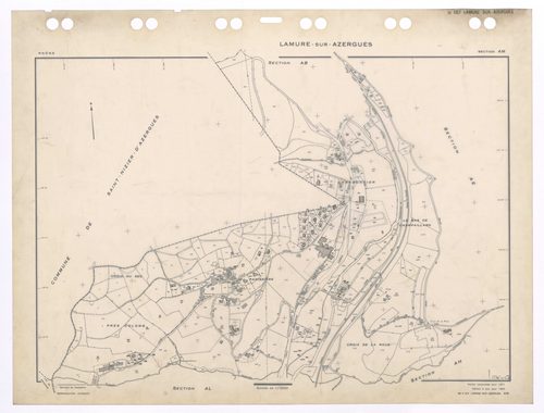 Section AM. Feuille renouvelée pour 1971. Edition à jour pour 1983.
