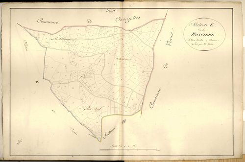 Section K dite de Montferra, les Bancs et Montmain, feuille n°2.
