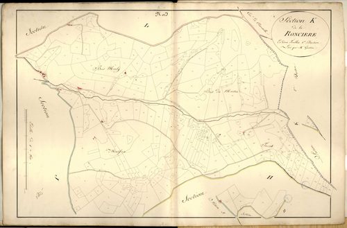 Section K dite de Montferra, les Bancs et Montmain, feuille n°1.