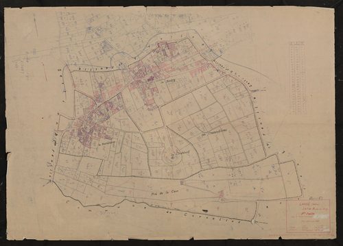 Section A dite du Bourg 1ère feuille (partie de l'ancienne feuille unique). Plan révisé pour 1935.