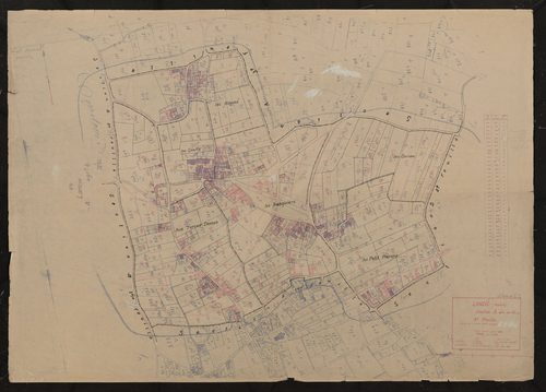 Section A dite du Bourg 2e feuille (partie de l'ancienne feuille unique). Plan révisé pour 1935.