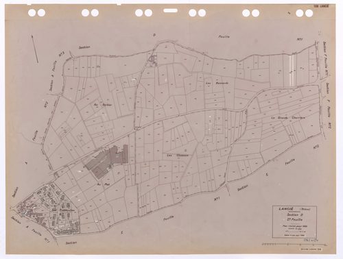 Section D 2e feuille (partie de l'ancienne feuille unique). Plan révisé pour 1935. Edition à jour pour 1983.