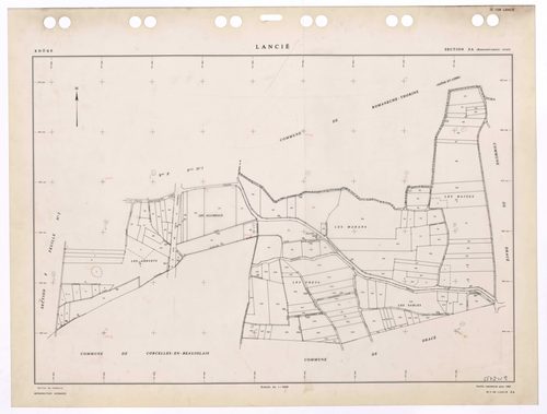 Plans minutes de conservation (PMC). Section ZA. Feuille remembrée pour 1986.