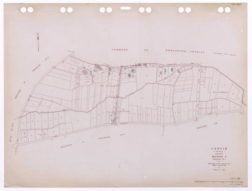 Section F dite des Arruets 1ère feuille (partie de l'ancienne feuille unique). Feuille dressée en 1810, révisée pour 1935. Edition à jour pour 1986.