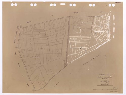 Section F dite des Arruets 2e feuille (partie de l'ancienne feuille unique). Plan révisé pour 1935. Edition à jour pour 1983.
