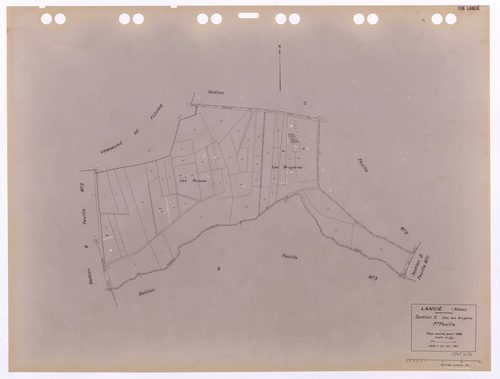 Section C dite des Bruyères 1ère feuille (partie de l'ancienne feuille unique). Plan révisé pour 1935. Edition à jour pour 1983.